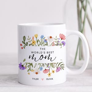 Custom Mothers Day Mug, Personalized Mom Mug, Mothers Day Coffee Mug, Custom Mothers Day Gift, New Mom Gift, Floral Mom Mug, Gift for Mom