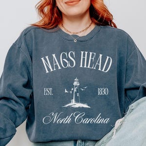 Nags Head Sweatshirt, Comfort Colors North Carolina Sweatshirt, North Carolina Vacation Trip Souvenir Gift, North Carolina Beach Crewneck