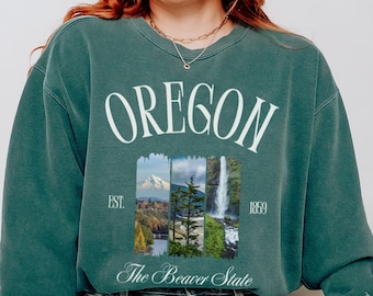 Oregon Sweatshirt, Comfort Colors Oregon Long Sleeve Shirt, Oregon Vacation Trip Souvenir Gift, Oregon Sweater Nature National Park Shirt