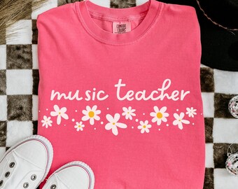 Music Teacher Shirt, Comfort Colors Music Teacher Tshirt Piano Teacher Appreciation Sped Music Teacher Gift, Choir Chorus Gift For Musician