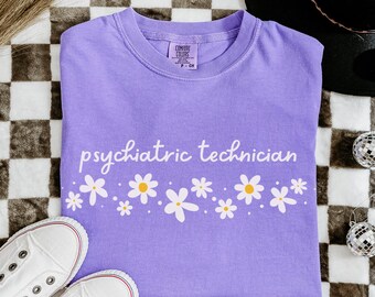 Camiseta de Técnico Psiquiátrico, Camiseta Comfort Colors para Técnico en Salud Mental, Regalo de Graduación en Psicología para Psicólogos
