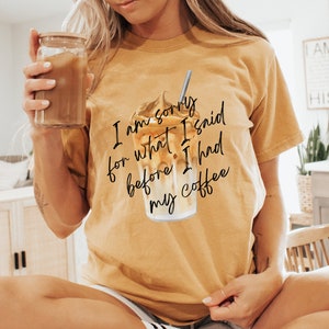 Latte Coffee Shirt, Comfort Colors Iced Coffee Shirt, Coffee Lover Gift for Her, Long Sleeve Iced Latte Cappuccino Tee, Coffee Addict Tshirt