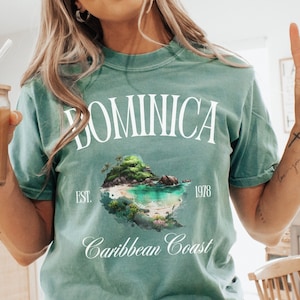 Dominica Shirt, Comfort Colors Dominica Sweatshirt, Dominica Souvenir Gift, Caribbean Islands Family Vacation Dominican Tee Dominica T-Shirt