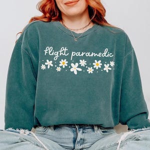 Flight Paramedic Sweatshirt, Comfort Colors Ambulance EMS EMT RRT Shirt
