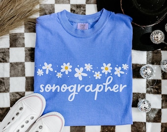 Sonographer Shirt, Comfort Colors Ultrasound Tech Shirt Sonography Student Graduation Gift,Mri Echo Tech OBGYN RDMS RVT X-Ray Radiology Gift