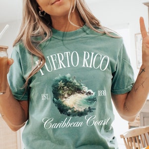 Puerto Rico Shirt, Comfort Colors® Puerto Rico Sweatshirt, Puerto Rican Shirt, Puerto Rico T-shirt, Family Vacation Trip Puerto Rican Gift