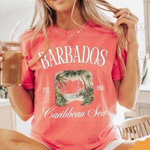 Barbados Shirt, Comfort Colors Barbados Sweatshirt Caribbean Vacation Trip Souvenir Gift, Barbados Vacay Barbados Tshirt Barbados Crewneck