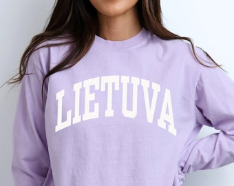Lietuva Sweatshirt, Comfort Colors Lithuanian Shirt Lithuania Sweater Lithuania Sweatshirt, Lithuania Shirt Lithuania Trip Souvenir Gift