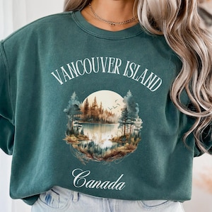 Vancouver Island Sweatshirt, Comfort Colors Vancouver Island Shirt, Canada Vacation Souvenir Canada Trip Gift, British Columbia Canada Shirt