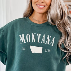 Montana Sweatshirt, Comfort Colors Montana Shirt, Moving to Montana Vacation Trip Souvenir Gift, Montana Crewneck Sweater, Montana T-Shirt