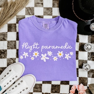 Flight Paramedic Shirt, Comfort Colors Flight Nurse Shirt EMS EMT Student Graduation Gift, Flight RRT Air Medic Emergency Department Shirt