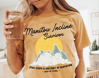 Manitou Incline Colorado Shirt, Comfort Colors Manitou Incline Colorado Graphic Tee for Women, Colorado Vacation National Park Shirt for Men