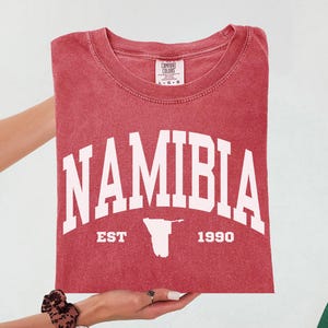 Comfort Colors Namibia Map Shirt, Africa Vacation Trip Souvenir Gift