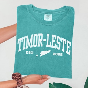 Comfort Colors Timor-Leste Map Shirt, Southeast Asia Vacation Trip Souvenir Gift