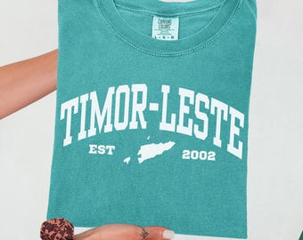 Comfort Colors Timor-Leste Map Shirt, Southeast Asia Vacation Trip Souvenir Gift