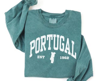 Camisa de manga larga Comfort Colors Portugal, regalo de recuerdo de viaje a Europa