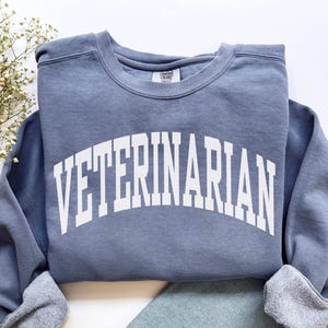Veterinarian Sweatshirt, Comfort Colors Veterinarian Shirt, Vet School Graduation Gift, Vet Med Student Vet Tech Crewneck, Animal Doctor Tee