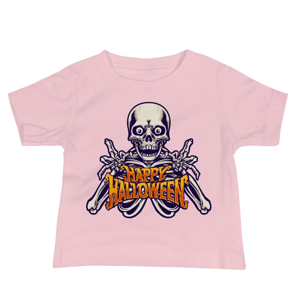 Kids/Youth Happy Halloween Skull and Candlestick Comfortable T-Shirts Short Sleeve Children Tees Funny Creative