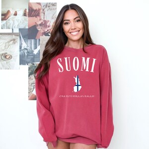 Finland Sweatshirt, Comfort Colors Suomi Shirt, Finland Vacation Trip, Finland Shirt, Finland Sweater, Finland Gift, Scandi Finnish Crewneck
