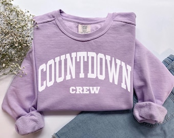 Countdown-Sweatshirt, Comfort Colors Countdown-Shirt, Happy-Silvester-Sweatshirt für ein frohes neues Jahr 2027