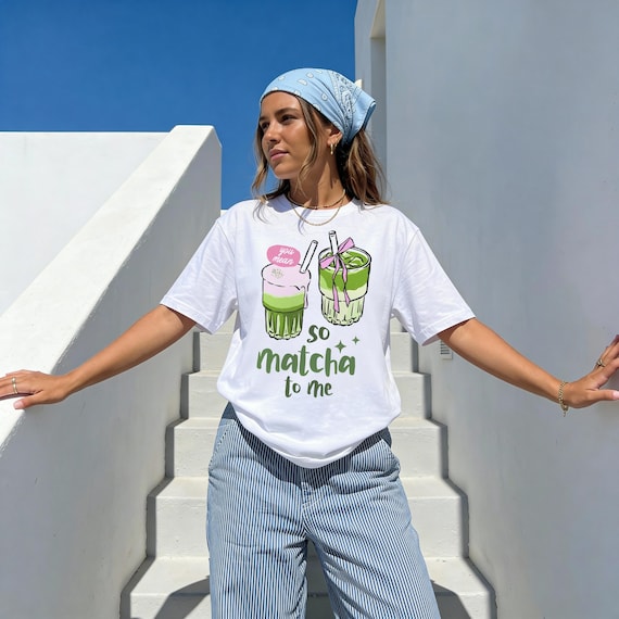 Trendy Matcha Shirt, Comfort Colors Matcha Club Shirt Wellness Matcha Lover Gift,Clean Girl Aesthetic Matcha Latte Gin Z Vintage Graphic Tee