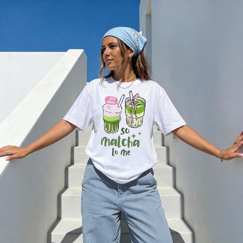 Trendy Matcha Shirt, Comfort Colors Matcha Club Shirt Wellness Matcha Lover Gift,Clean Girl Aesthetic Matcha Latte Gin Z Vintage Graphic Tee