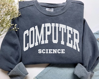 Felpa con cappuccio per informatica, maglietta girocollo per programmatori di informatica Comfort Colors, maglione per programmatori di software, ingegneri informatici, tecnici di codifica, dati informatici