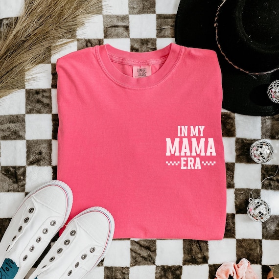 In My Mama Era Shirt, Comfort Colors Mom Shirt Funny Mom Tee New Mom Pregnancy Announcement Shirt, Pregnant Wife Gifts First Time Mom Gift