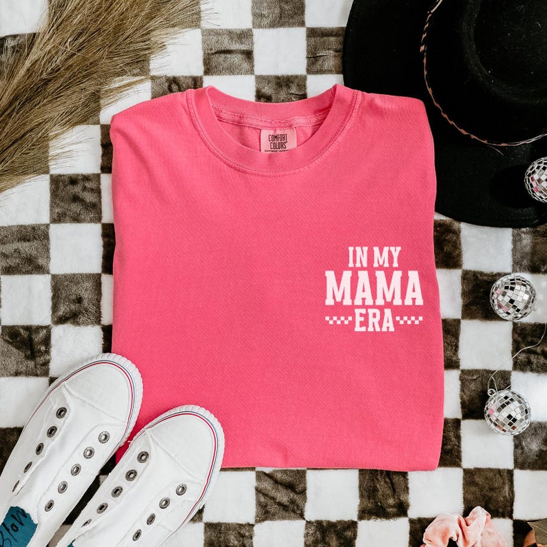 In My Mama Era Shirt, Comfort Colors Mom Shirt Funny Mom Tee New Mom Pregnancy Announcement Shirt, Pregnant Wife Gifts First Time Mom Gift