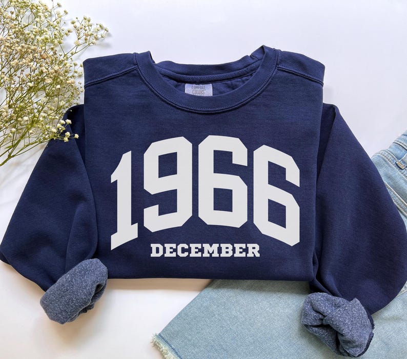 Custom Birth Year Sweatshirt, Comfort Colors Custom Birth Year Shirt 1966 Sweatshirt Turning 60 Years Old, Personalized 60th Birthday Gift