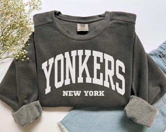 Yonkers Sweatshirt, Comfort Colors Yonkers Shirt New York Vacation Trip Souvenir Gift, Sports Jersey Yonkers NY Sweater New York Crewneck