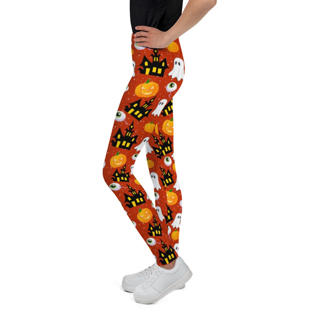 Kids Halloween Costume Kids Halloween Pants, Red Kids Leggings Kids