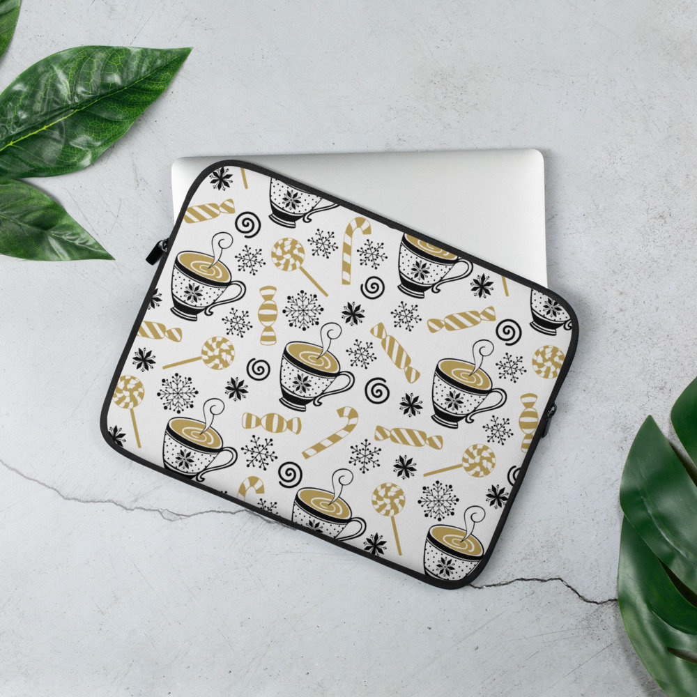 Coffee laptop sleeve Cute laptop sleeve 15 inch laptop case Etsy