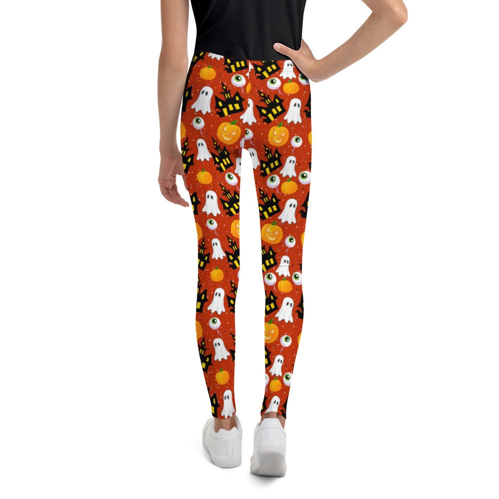 Kids Halloween Costume Kids Halloween Pants, Red Kids Leggings Kids