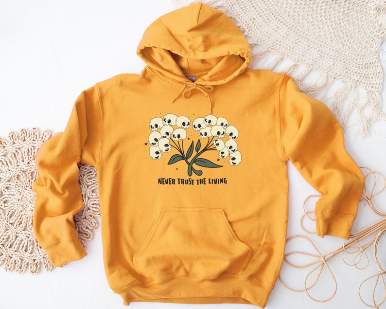 Skull Halloween Sweater Spooky Halloween Hoodie, Trick or Treat Sweatshirt Skull Sweatshirt, Womens Fall Sweater Cozy Halloween Gift for Her