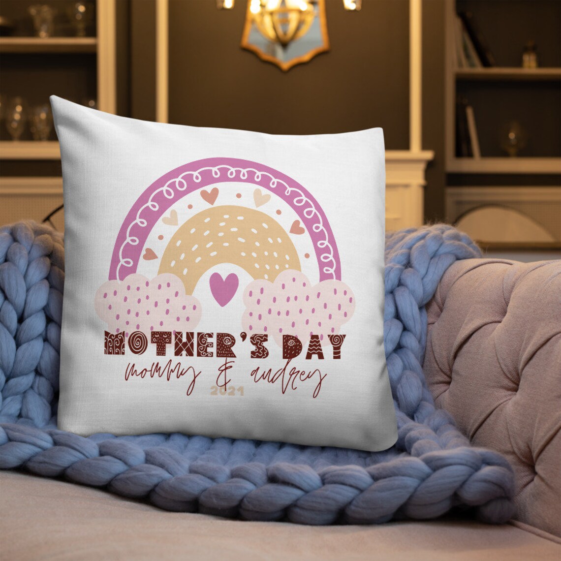 Custom Mothers Day pillow Personalized Mothers Day pillow Etsy