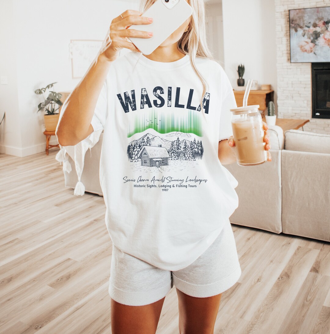 Wasilla Alaska Tshirt Northern Lights Wasilla Alaska Trip Shirt