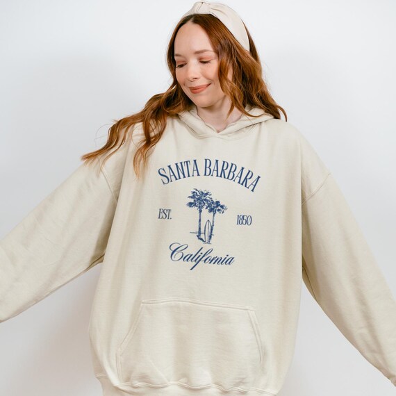 Santa Barbara Sweatshirt, Santa Barbara Hoodie California Crewneck