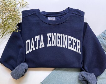 Data Engineer Sweatshirt, Comfort Colors Data Science Shirt Coding Crewneck, Tech IT Programmer Database Analyst Computer Science Sweater
