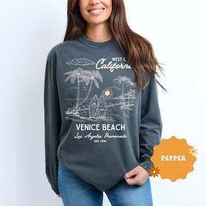 Venice Beach Shirt California Sweatshirt, Comfort Colors Venice Beach Sweatshirt, California Vacation Surfing Venice Beach California Gifts