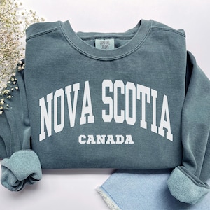 Nova Scotia Sweatshirt, Comfort Colors Nova Scotia Shirt, Canada Vacation Souvenir Gift, Game Day College Canada Crewneck, Canada Sweater