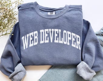 Sudadera para desarrollador web, colores cómodos, camiseta de cuello redondo para programador, suéter para desarrollador de informática, programación de TI, fullstack, front-end y back-end.