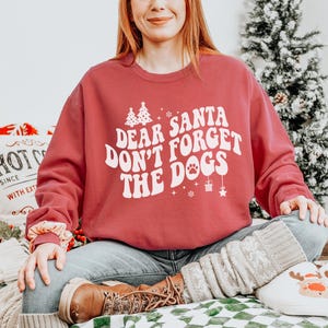 Christmas Dog Mom Sweatshirt, Comfort Colors Christmas Dog Mama Shirt Dog Christmas Gift for Dog Mom, Dog Mom PJs Christmas Dog Dad Crewneck