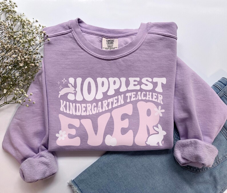 Easter Kindergarten Teacher Shirt, Comfort Colors Kindergarten Teacher Sweatshirt, Easter Kindergarten Teacher Gift, Preschool Teacher Shirt