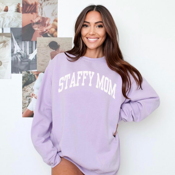 Staffy Mom Sweatshirt, Comfort Colors Staffy Mom Shirt Staffordshire Bull Terrier Shirt Dog Mom Gifts, Dog Mama Shirt Stafford Sweatshirt