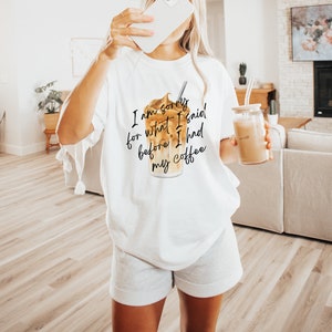 Latte Coffee Shirt, Comfort Colors Iced Coffee Shirt, Coffee Lover Gift for Her, Long Sleeve Iced Latte Cappuccino Tee, Coffee Addict Tshirt