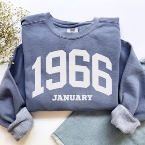 Custom Birth Year Sweatshirt, Comfort Colors Custom Birth Year Shirt 1966 Sweatshirt Turning 60 Years Old, Personalized 60th Birthday Gift