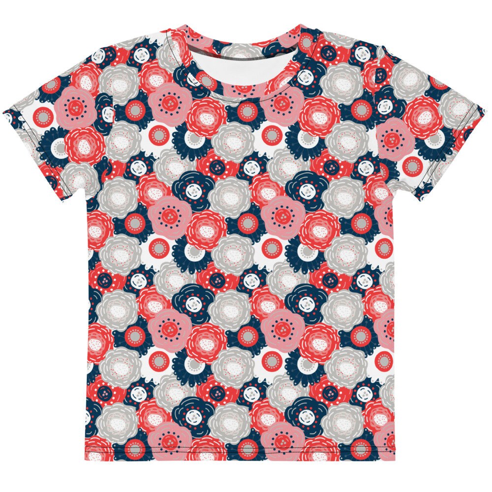 Floral kids shirt Flower shirt for kids Kids graphic tee Etsy