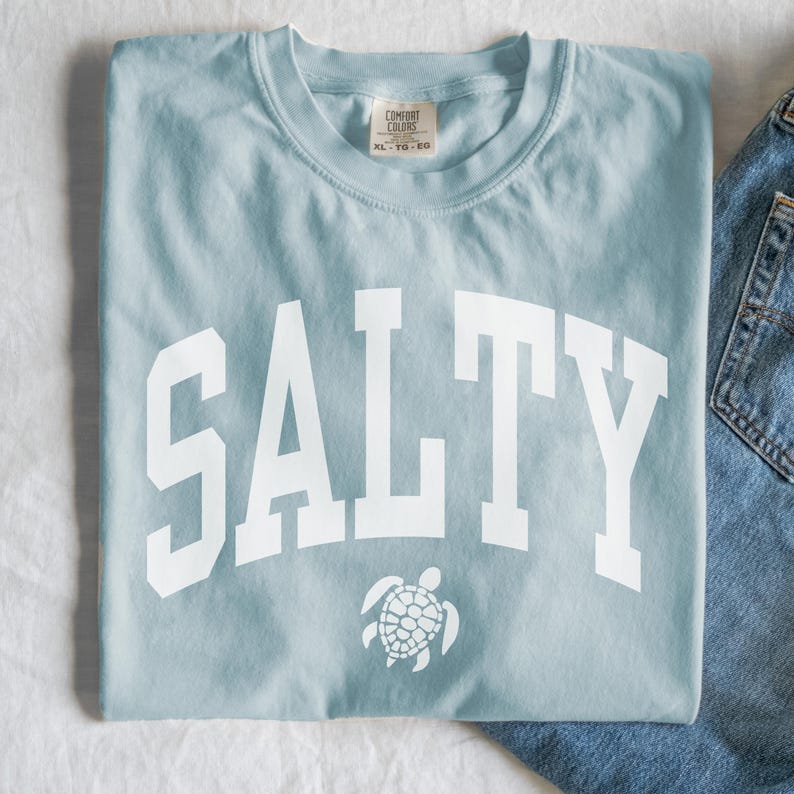 Salty Sweatshirt, Comfort Colors Salty Shirt, Beach Sweatshirt, Spring Break Girls Trip Beachy Sweatshirt, Trendy Summer Vacation Crewneck