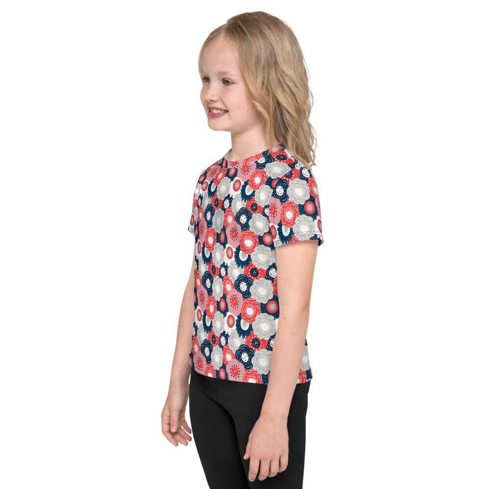 Floral kids shirt Flower shirt for kids Kids graphic tee Etsy